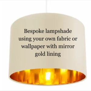 Bespoke Lampshade with Mirror Gold lining
