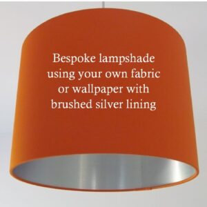 Bespoke Lampshade with Brushed Silver lining