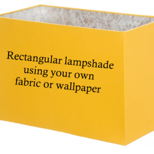 Bespoke Rectangular Lampshade with White lining
